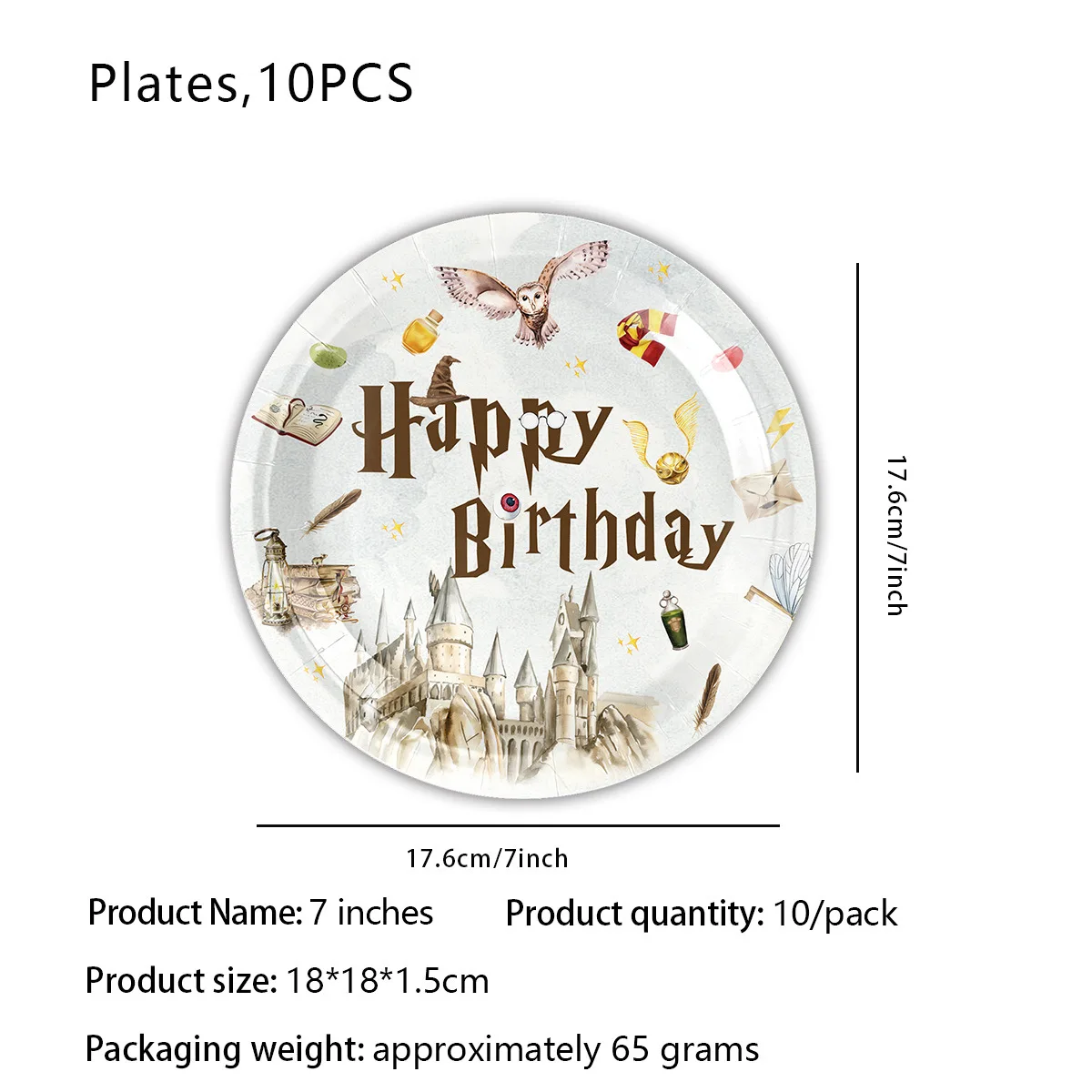 10pcs 7in plate