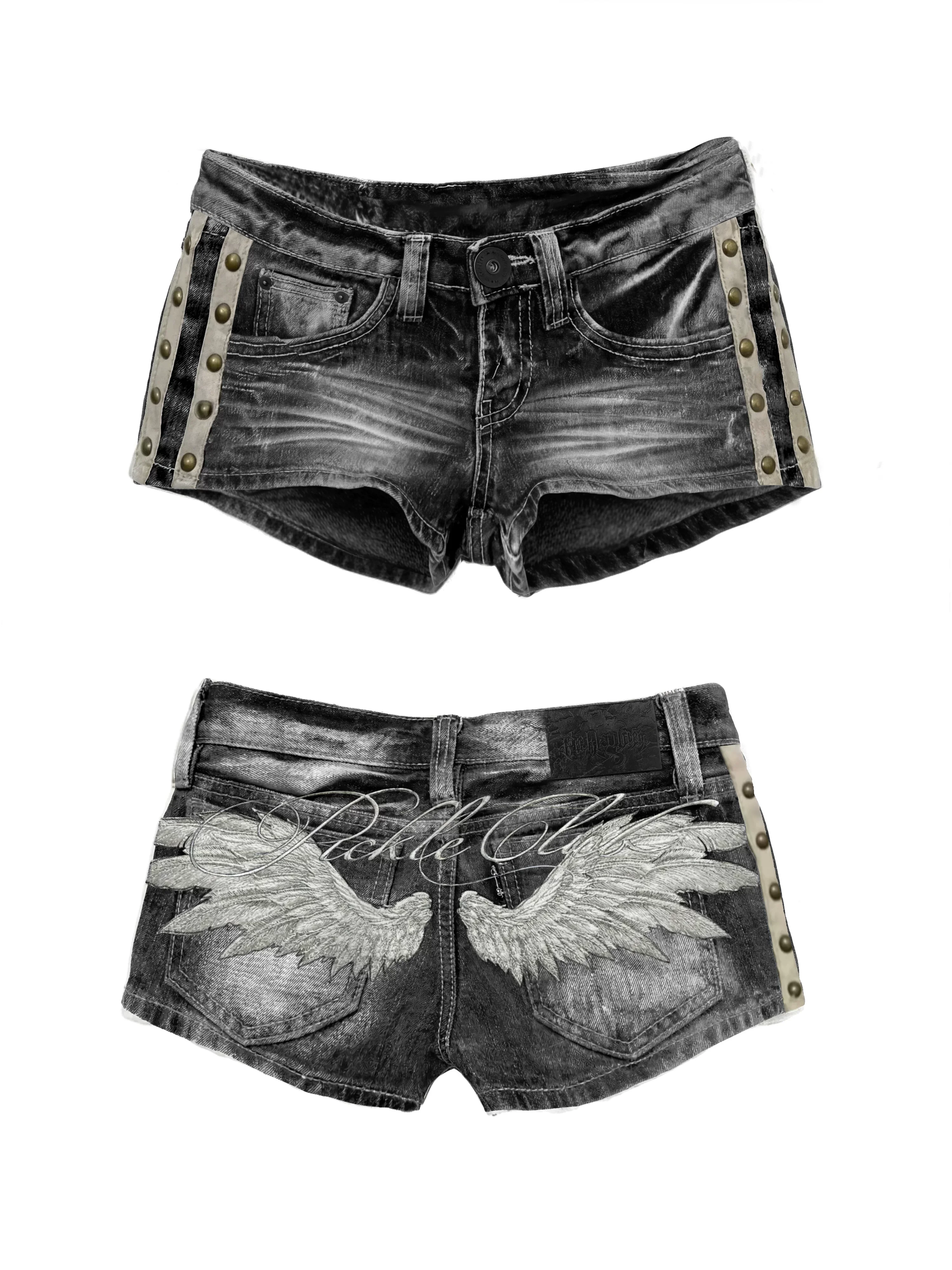 black shorts