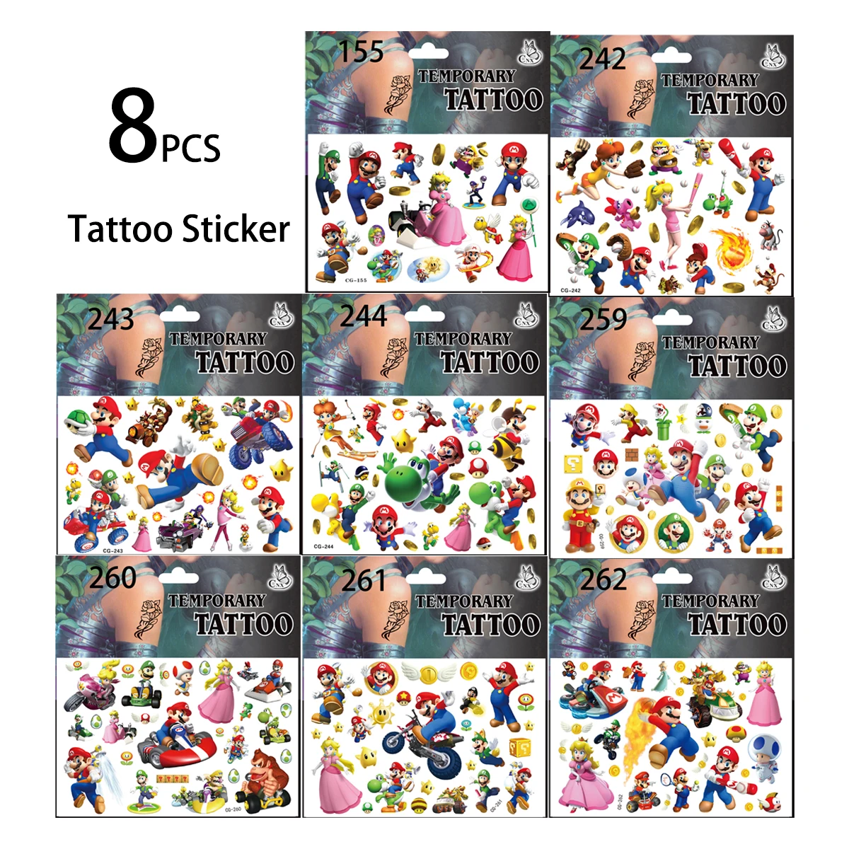 8pcs Tattoo Stickers
