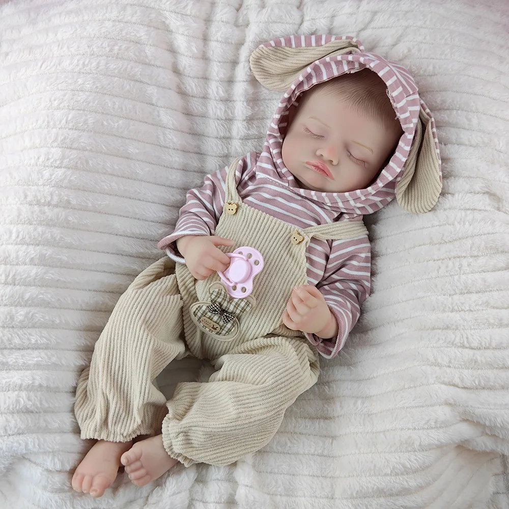 Rabbit ears set with eyes closed doll