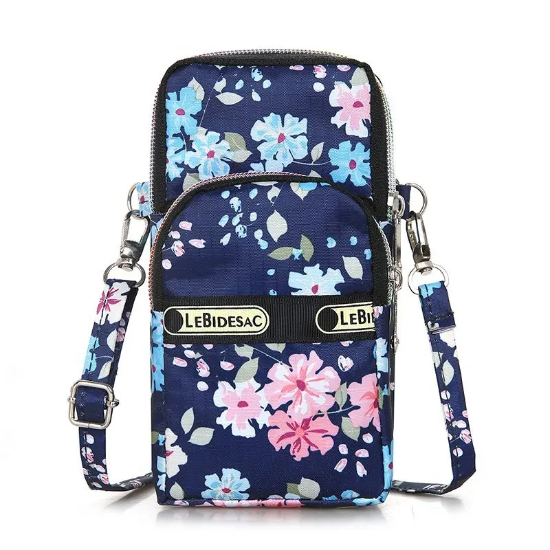 Pink and blue cherry blossoms