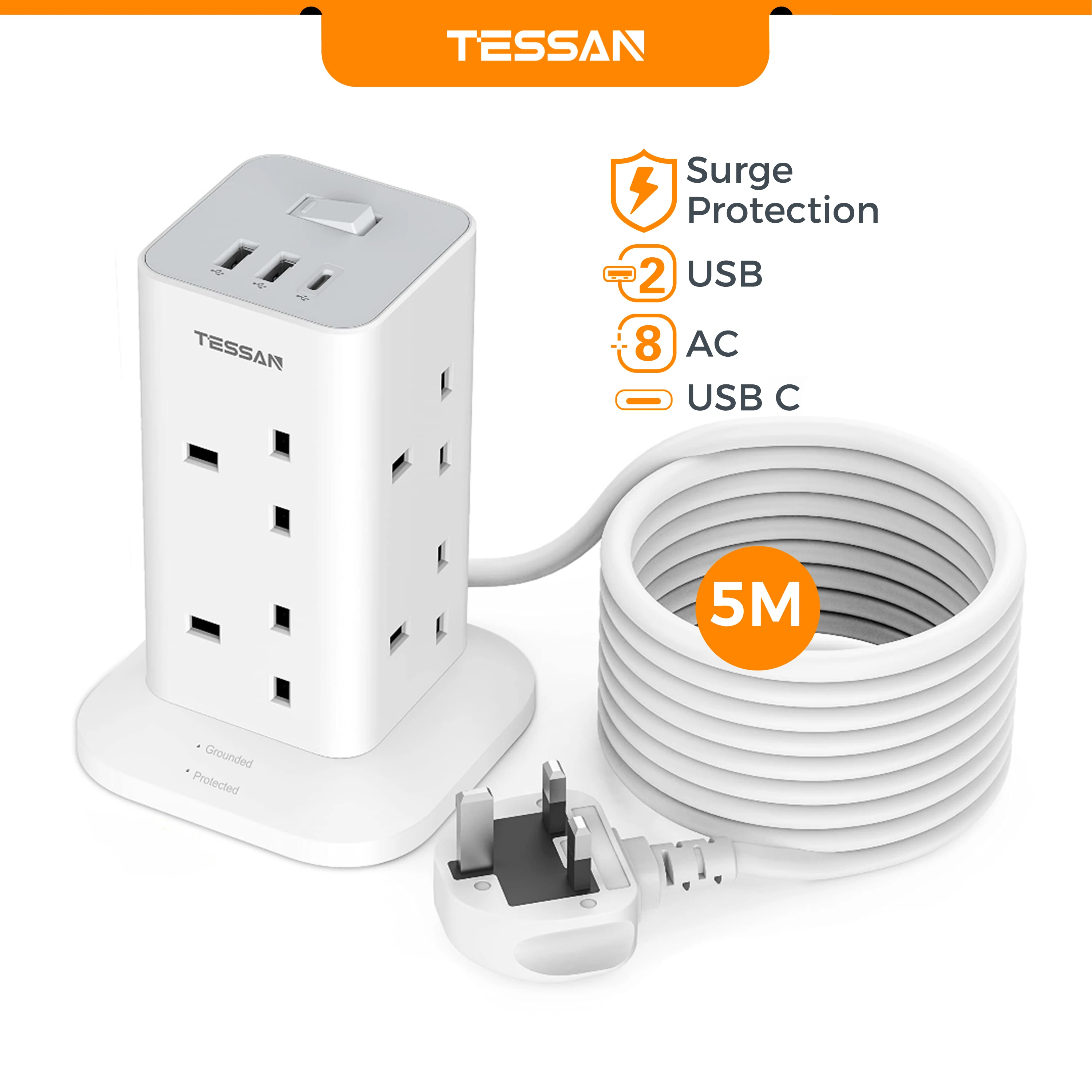 White 8AC 2U1C-5m