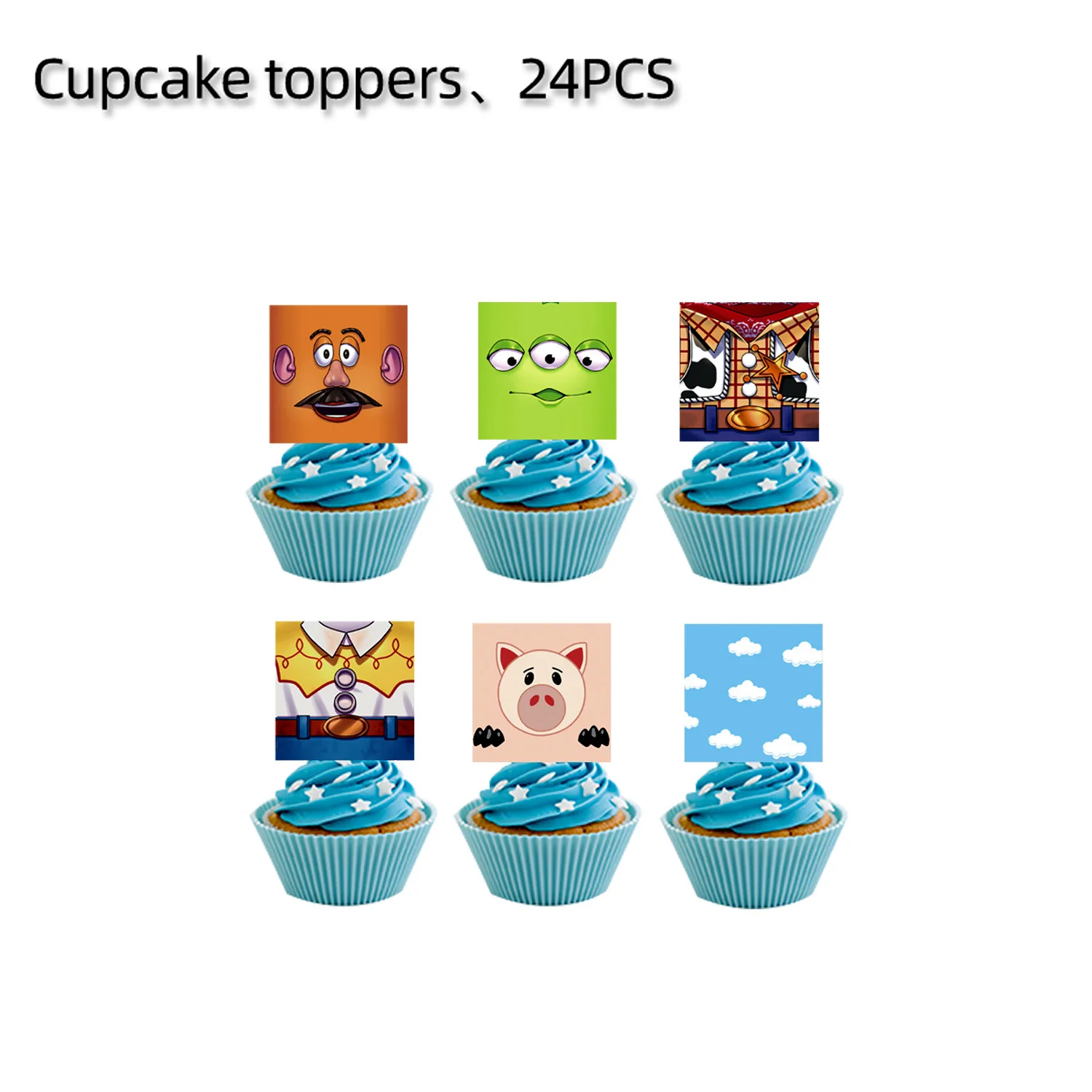 cupcake topper-24pcs