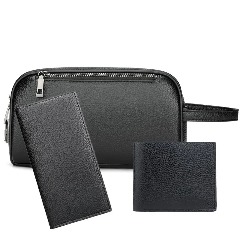 Black pebbled three-piece set