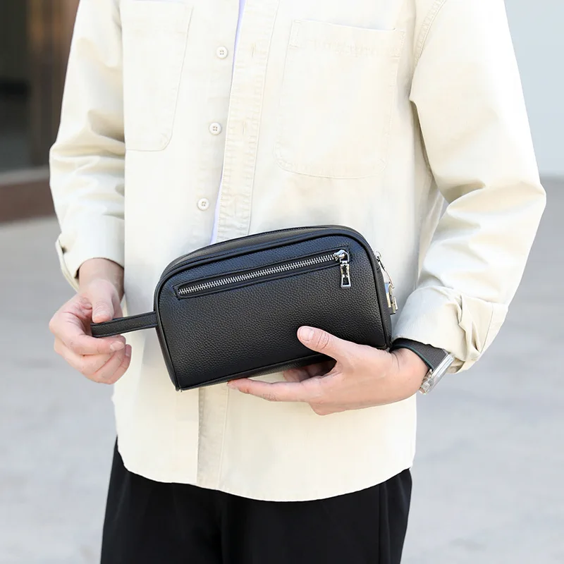 Black pebbled large bag