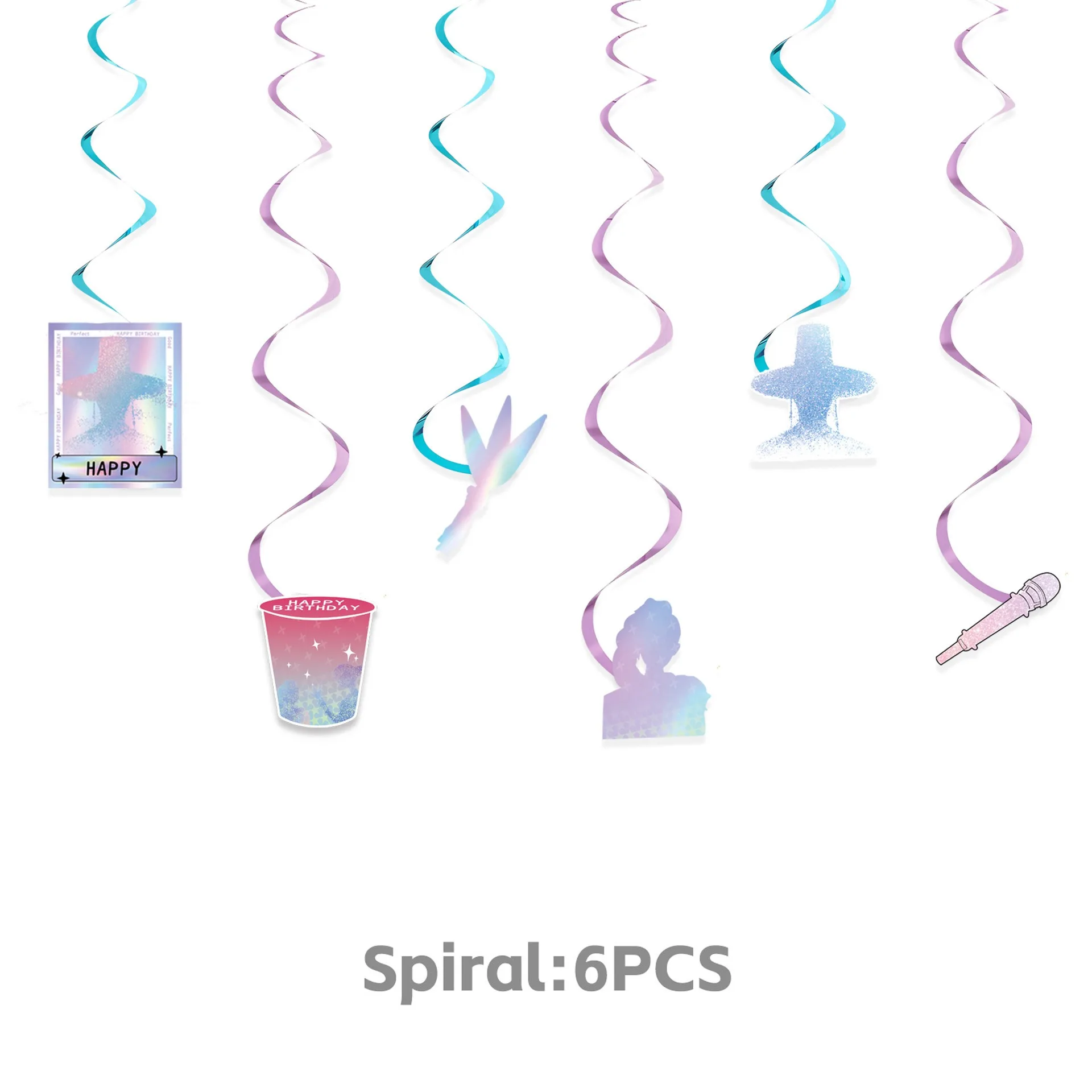 6pcs spiral