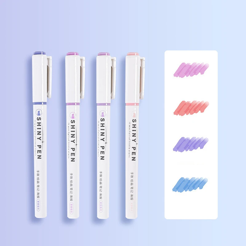 Purple Shiny Pen Set
