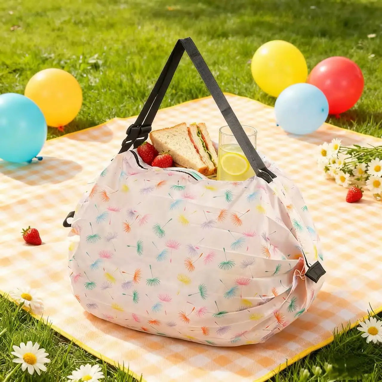 New dandelion folding accordion bag 50*35cm