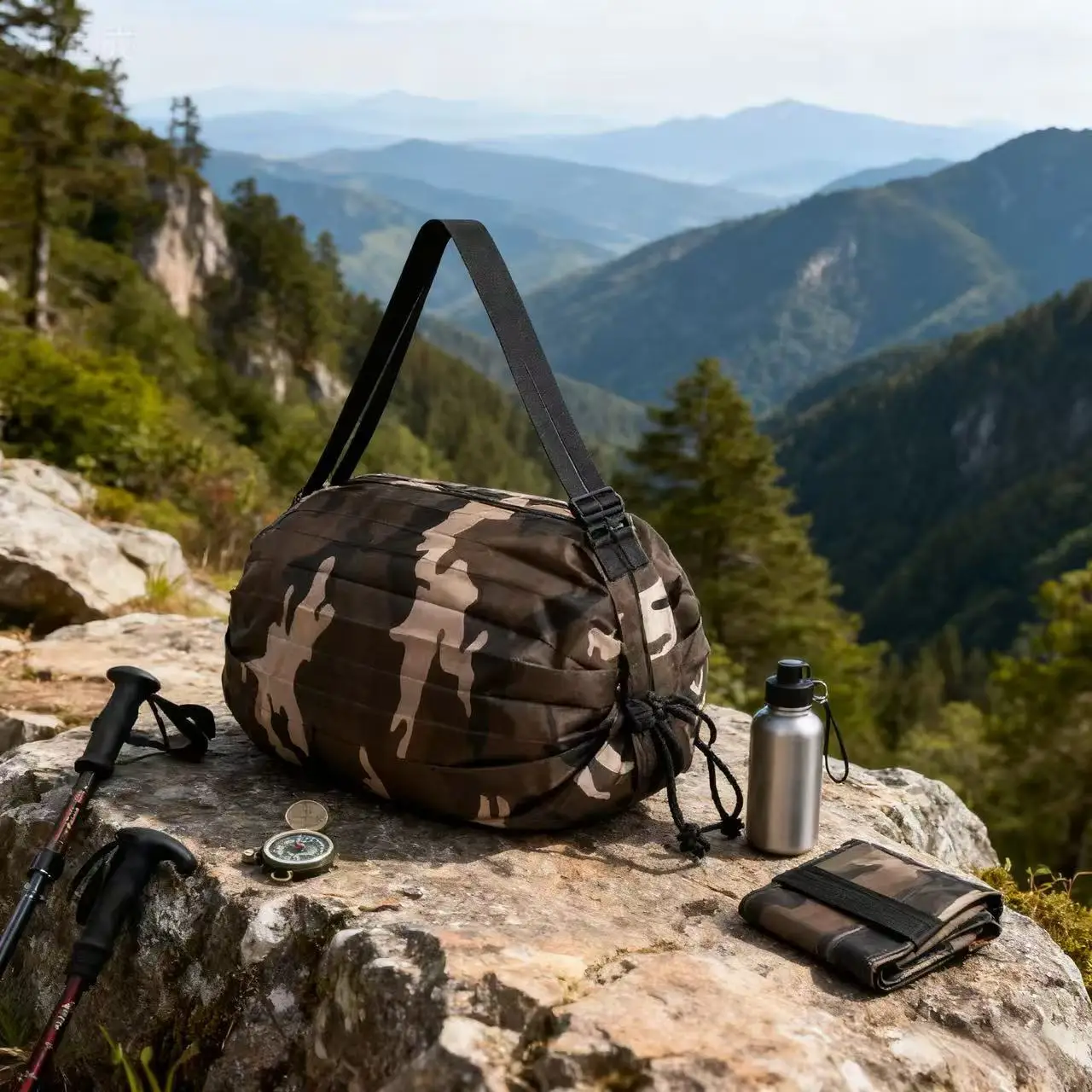 Thickened camo foldable accordion bag 50*35