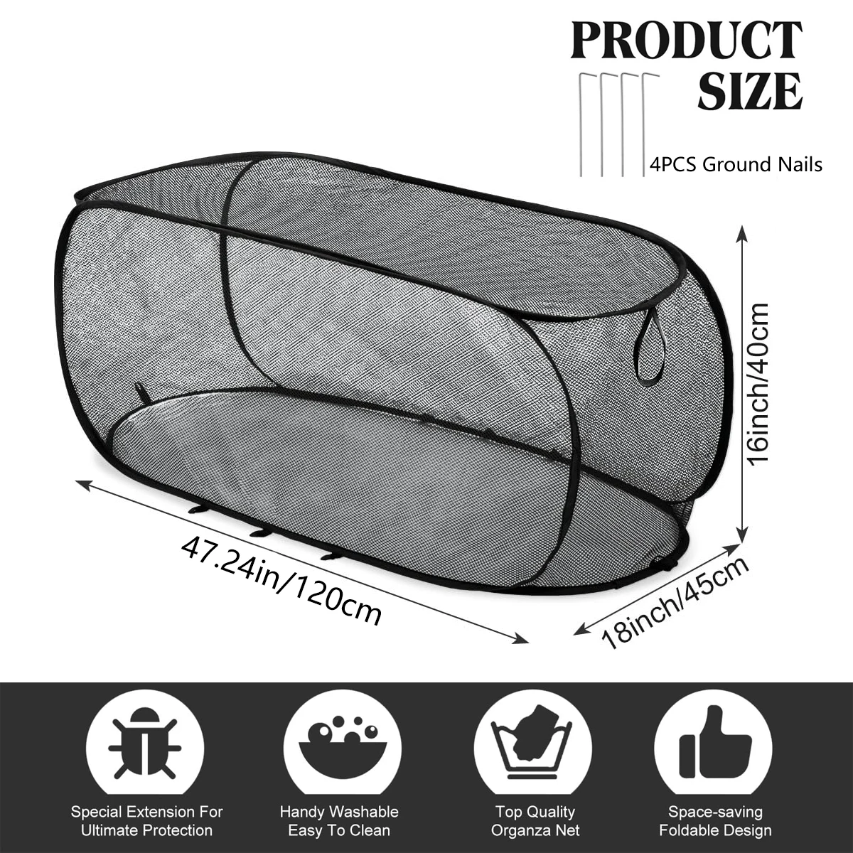 120cm Black