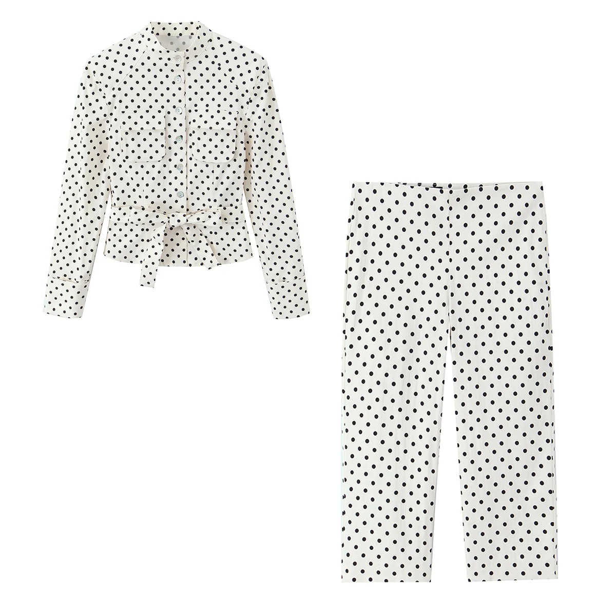 Beige dot set