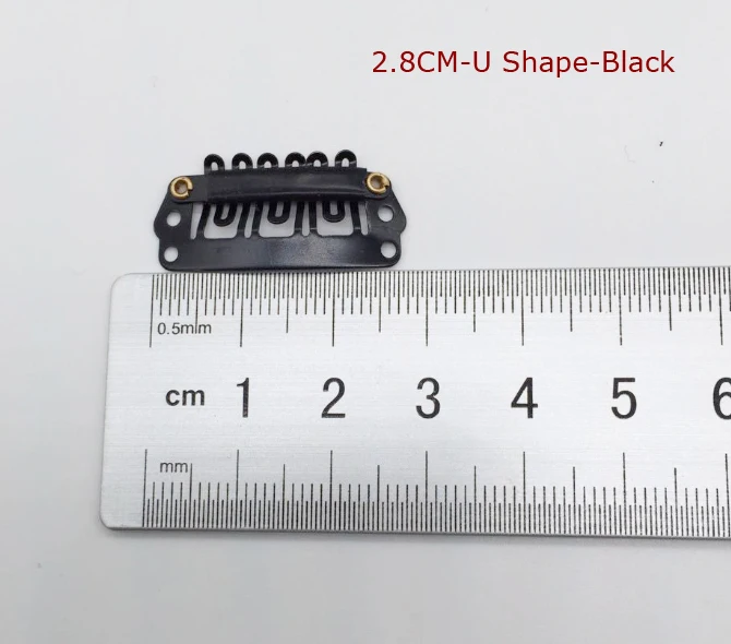 2.8cm U shape black