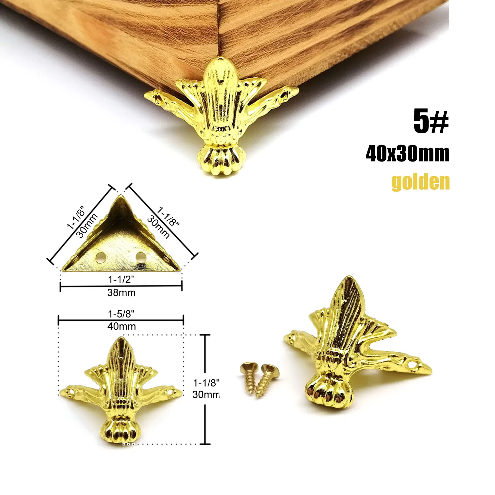 No.5 40x30mm golden