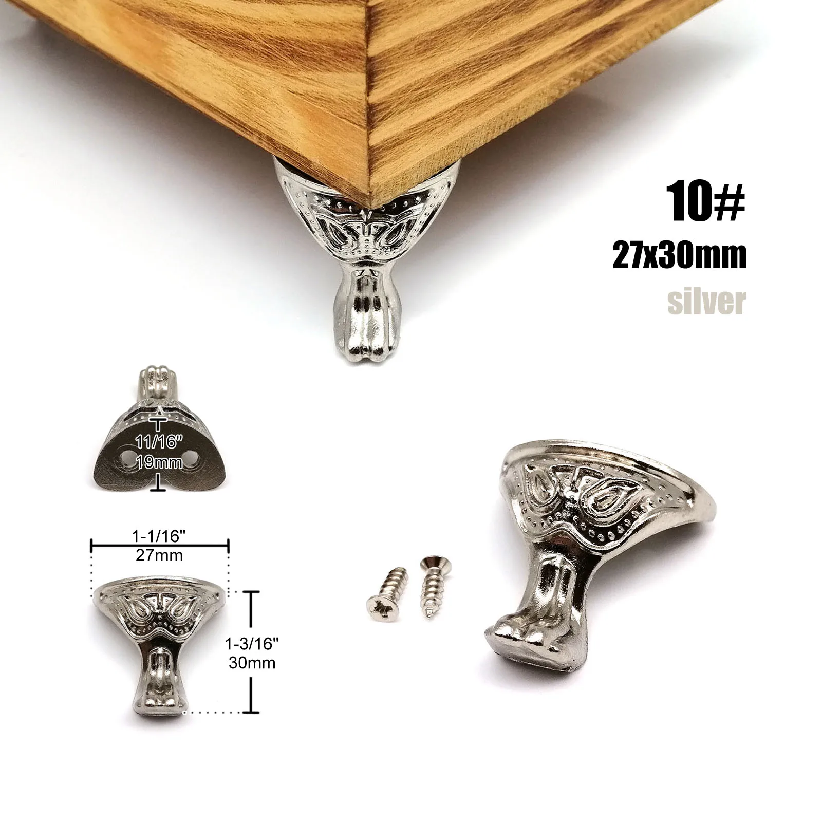 No.10 27x30mm silver
