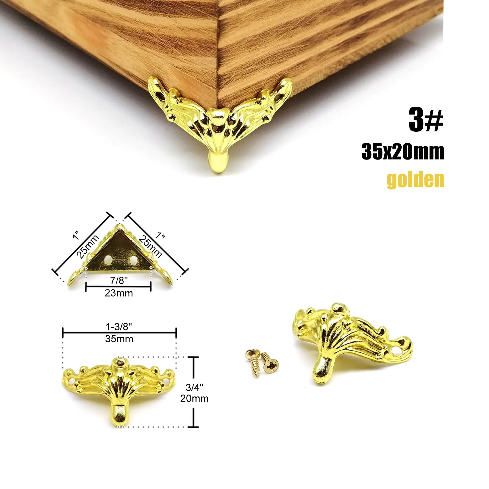 No.3 35x20mm golden