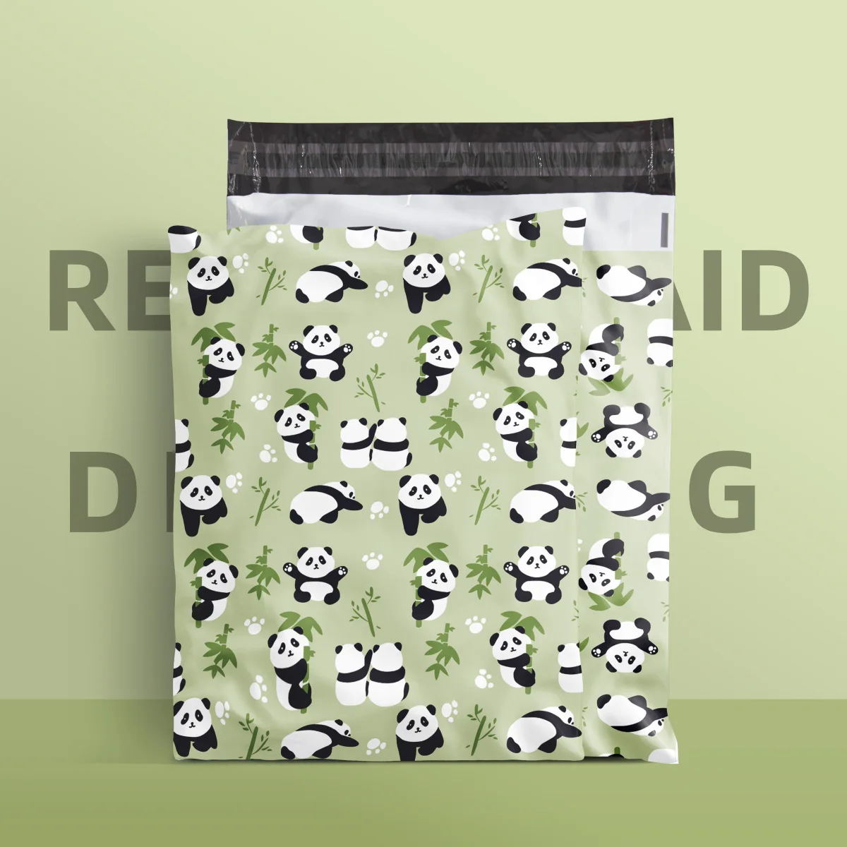 Panda hugging bambo