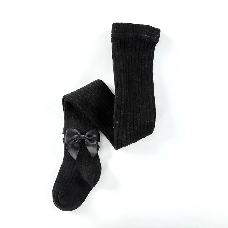 Black bowknet tights