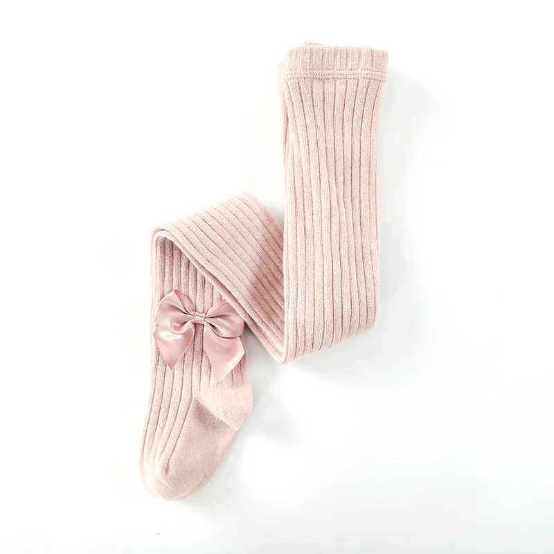 Pink bowknet tights