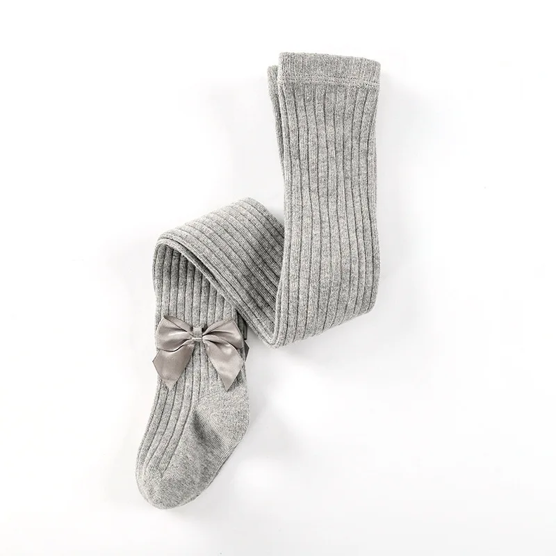 Grey bowknet tights