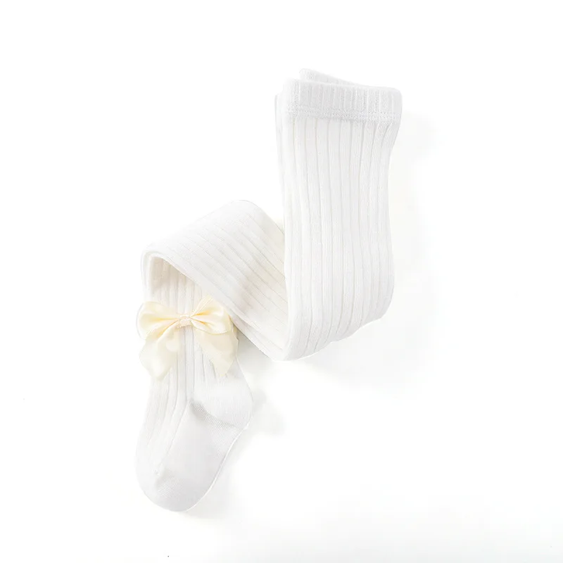 White bowknet tights